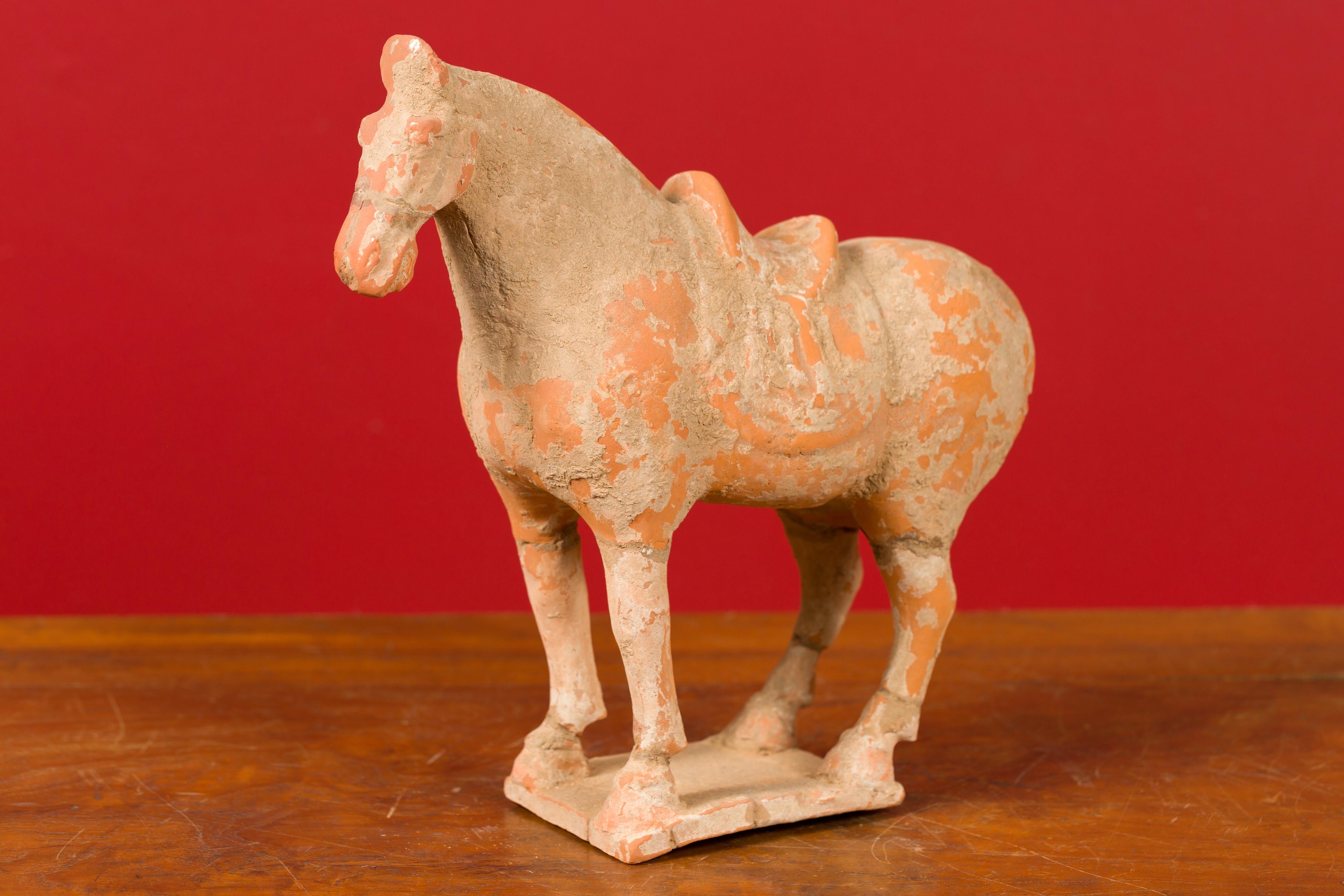 Chinese Han Dynasty Period Mingqi Terracotta Horse with Original Pigmentation 1