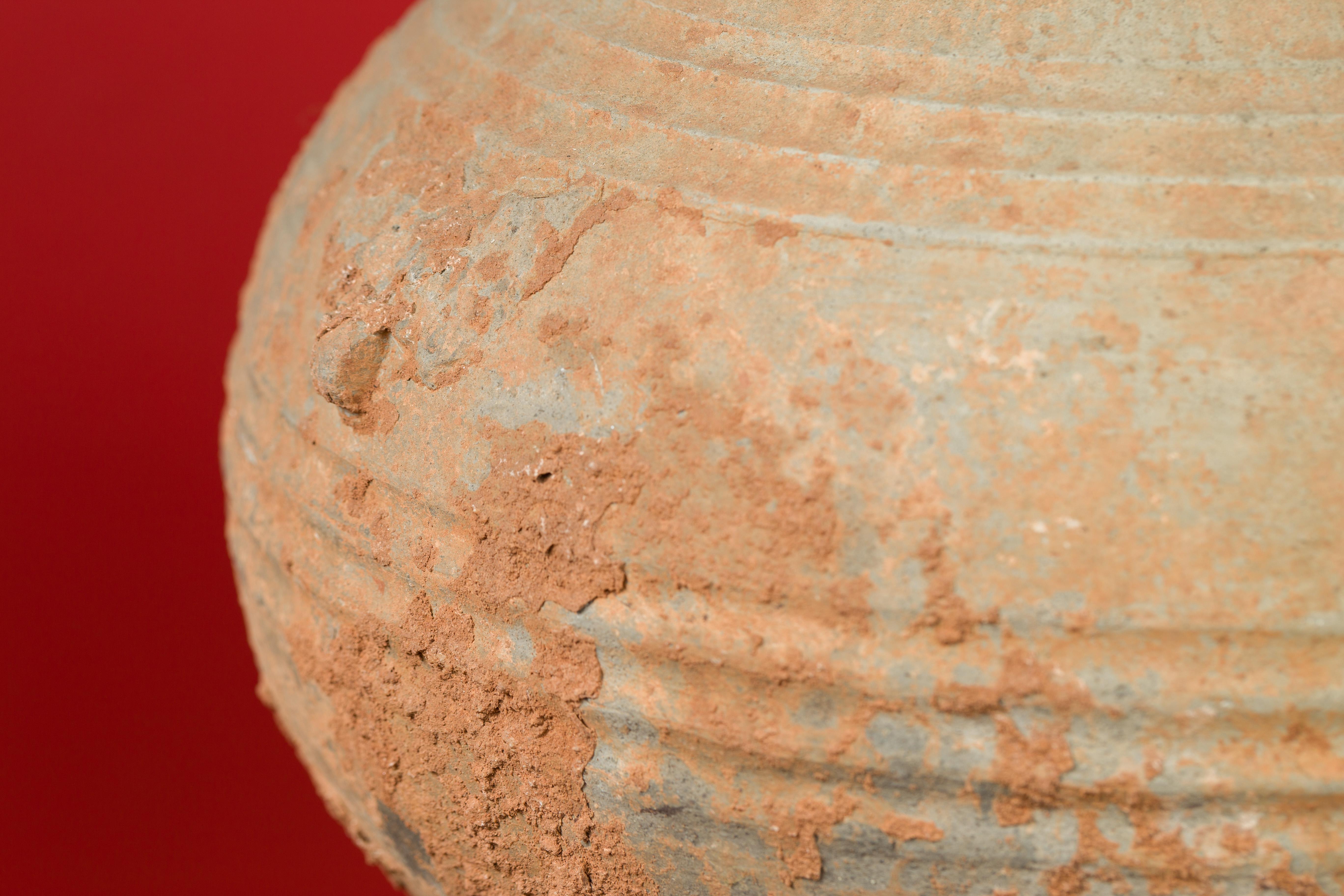 Chinese Han Dynasty Period Unglazed Terracotta Hu Vessel, circa 202 BC-200 AD 6