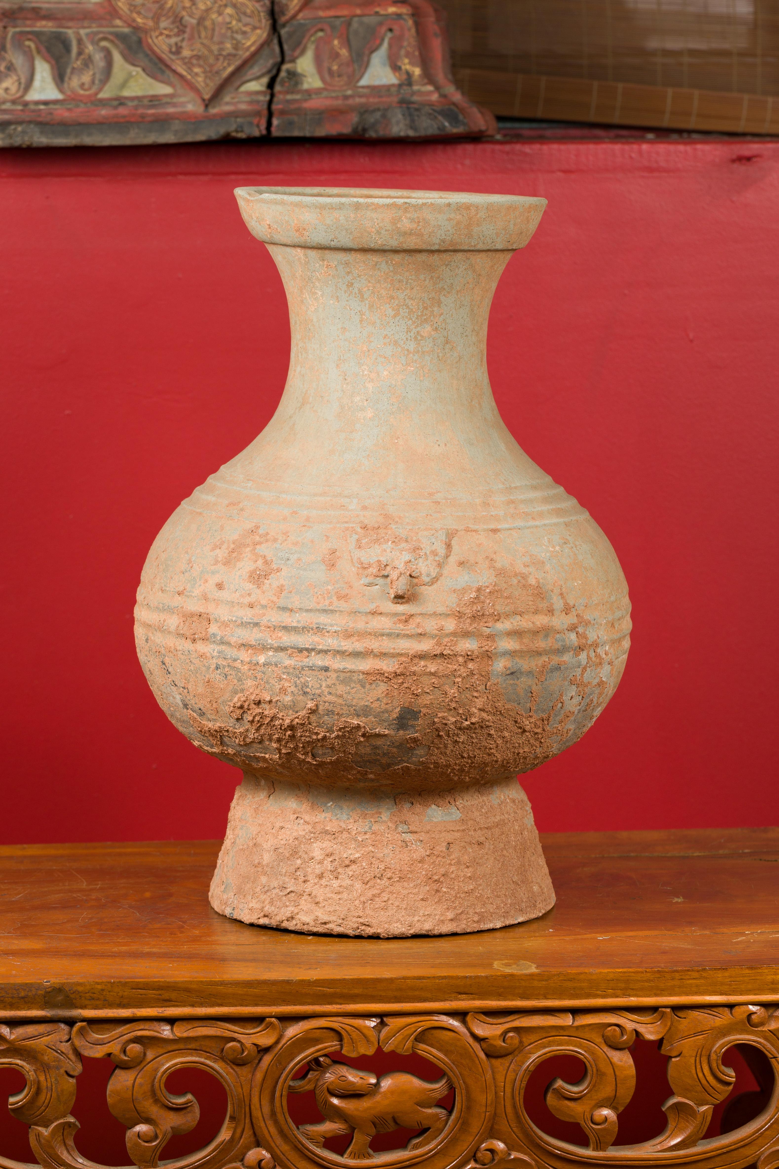 Chinese Han Dynasty Period Unglazed Terracotta Hu Vessel, circa 202 BC-200 AD 7