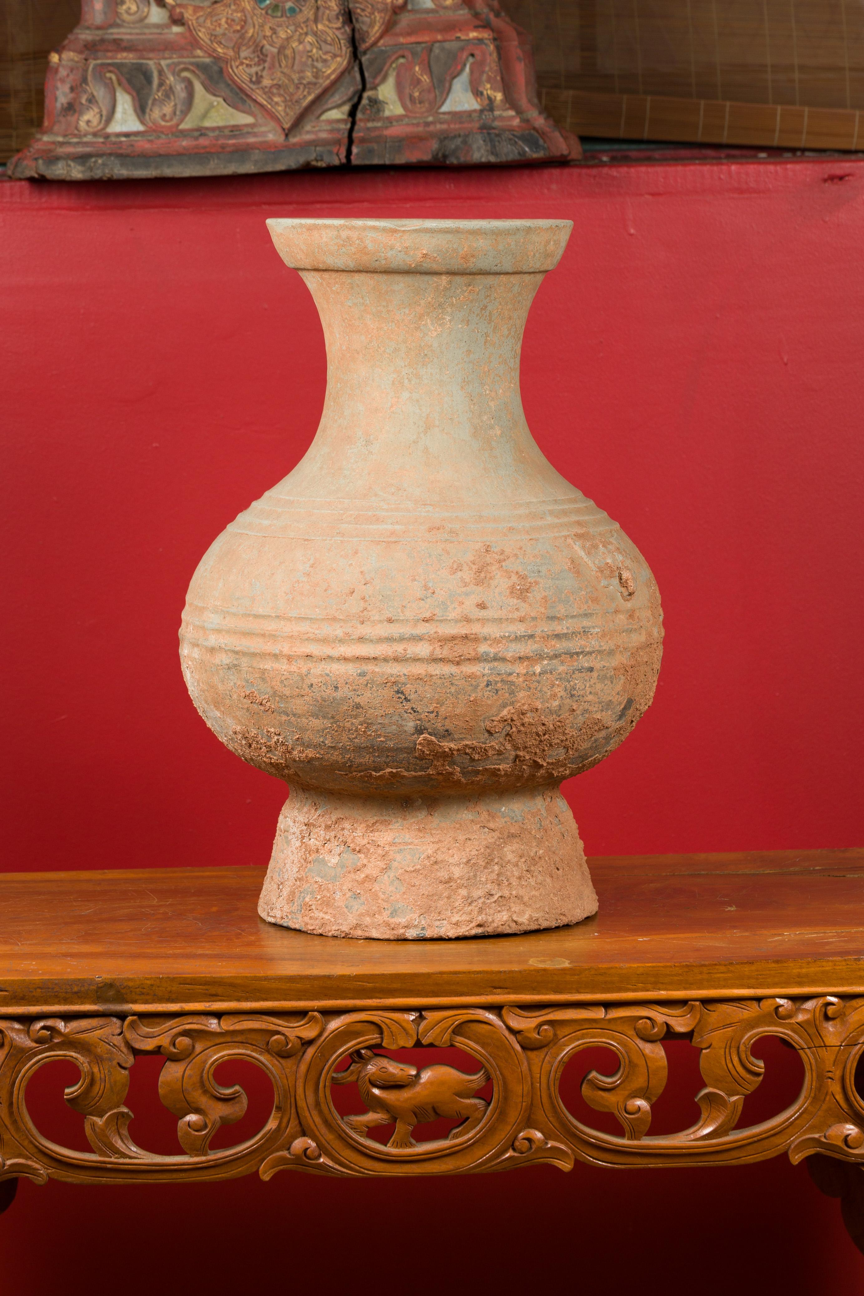 Chinese Han Dynasty Period Unglazed Terracotta Hu Vessel, circa 202 BC-200 AD 9