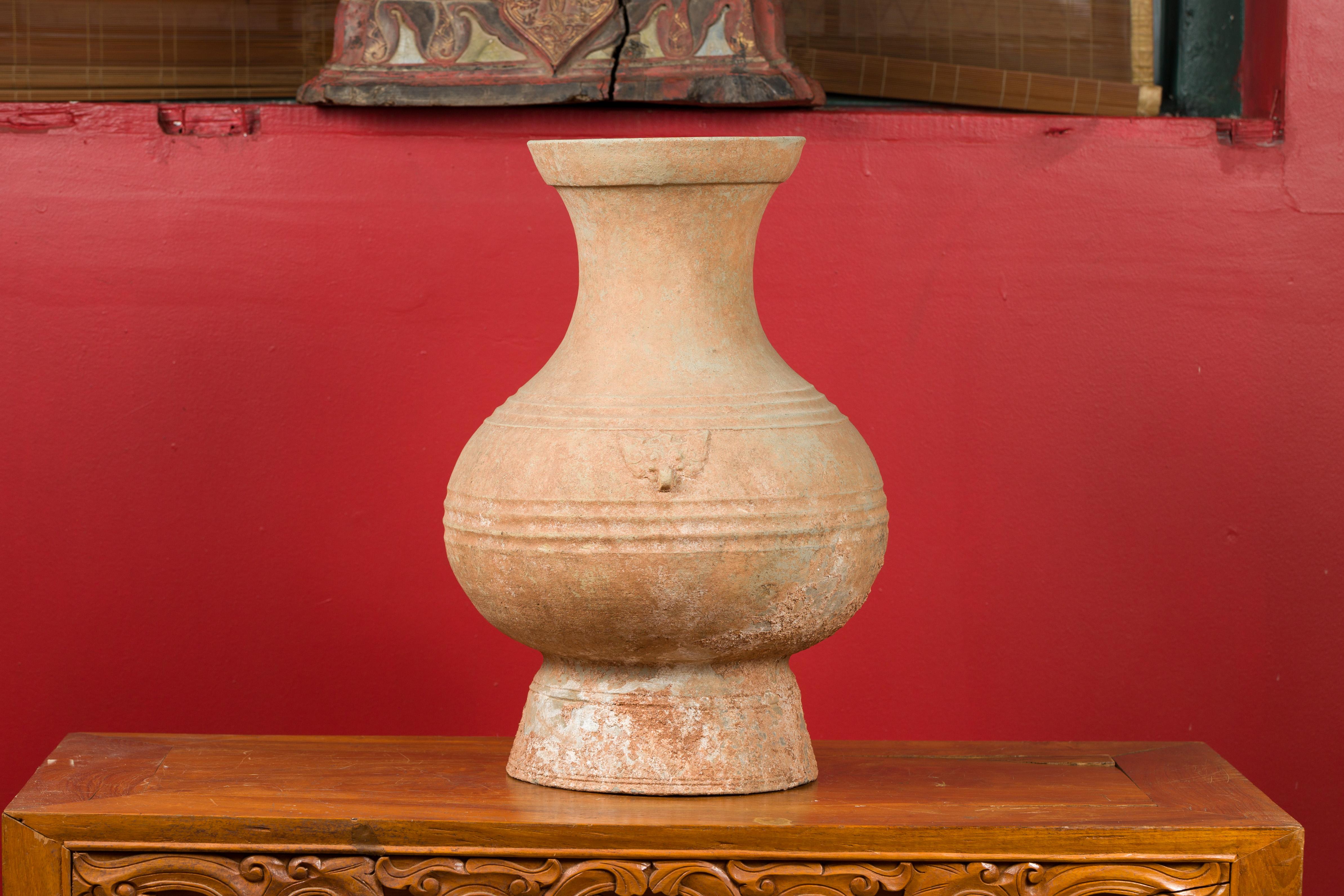 Chinese Han Dynasty Period Unglazed Terracotta Hu Vessel, circa 202 BC-200 AD 10