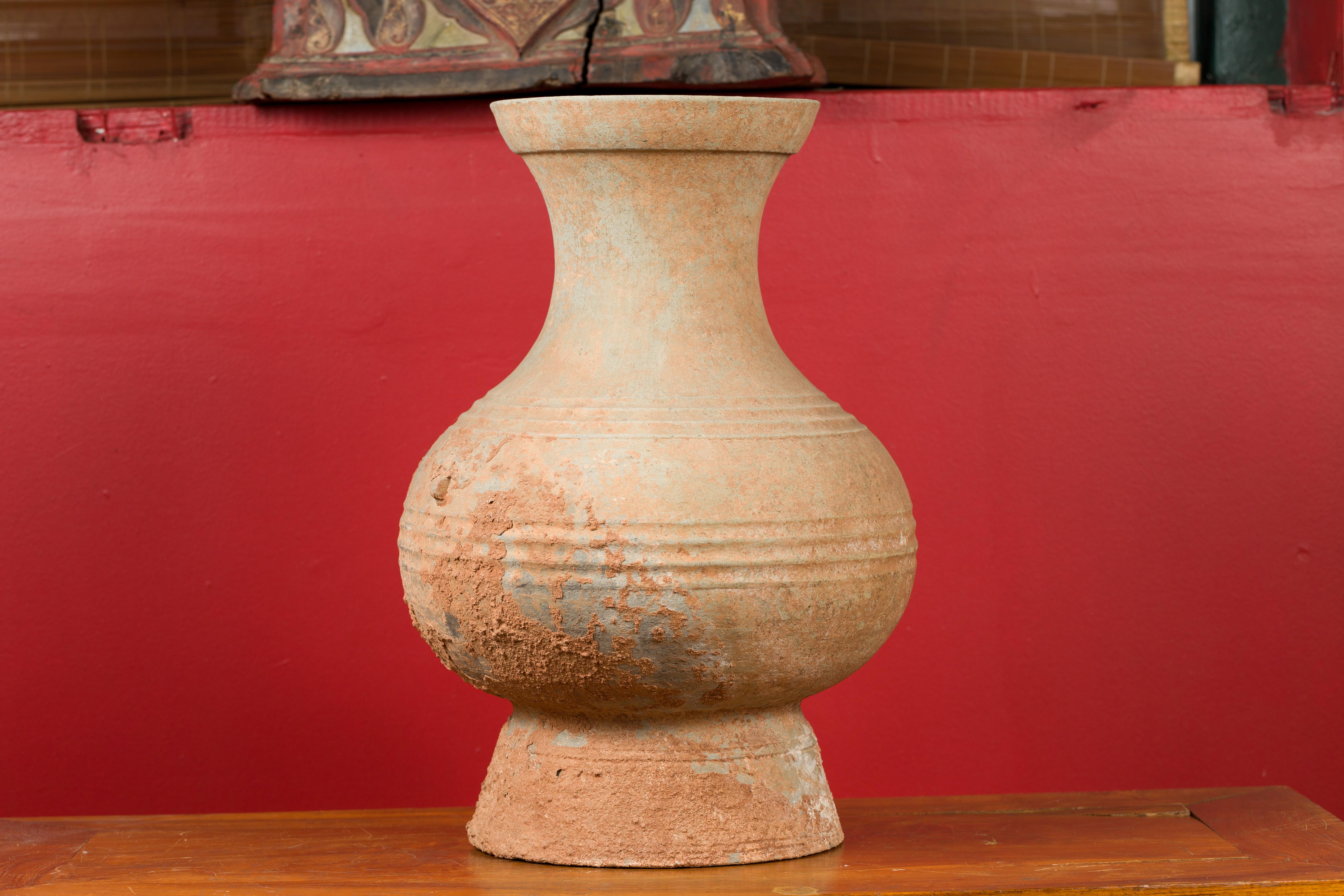 Chinese Han Dynasty Period Unglazed Terracotta Hu Vessel, circa 202 BC-200 AD 4