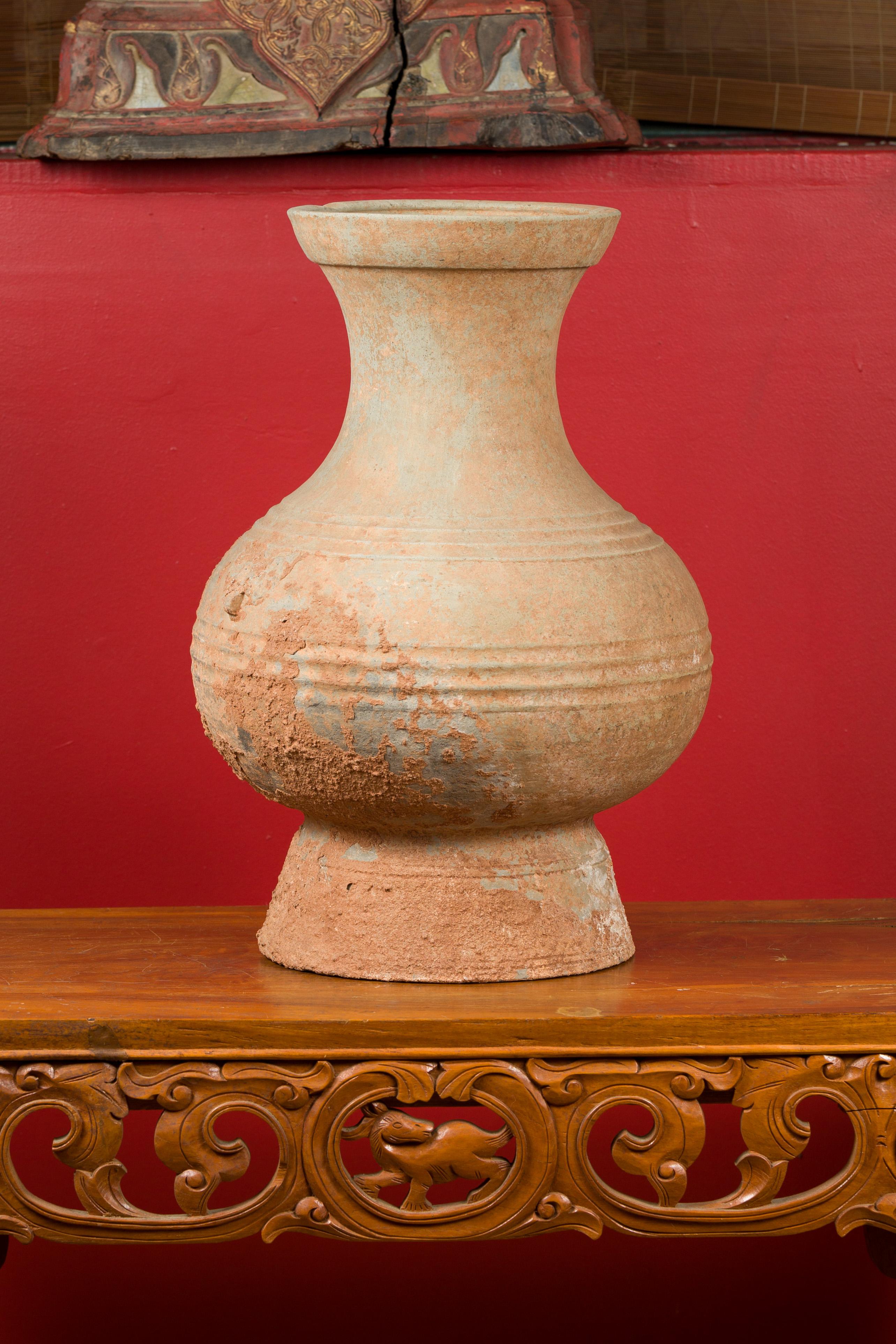 Chinese Han Dynasty Period Unglazed Terracotta Hu Vessel, circa 202 BC-200 AD 5