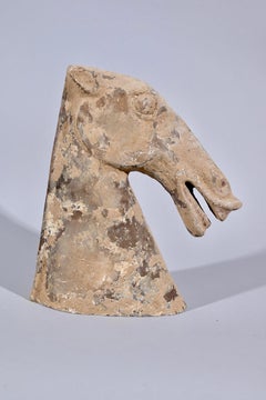 Chinese Han Dynasty Pottery Horse Head