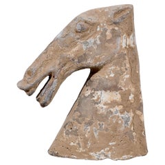 Chinese Han Dynasty Pottery Horse Head