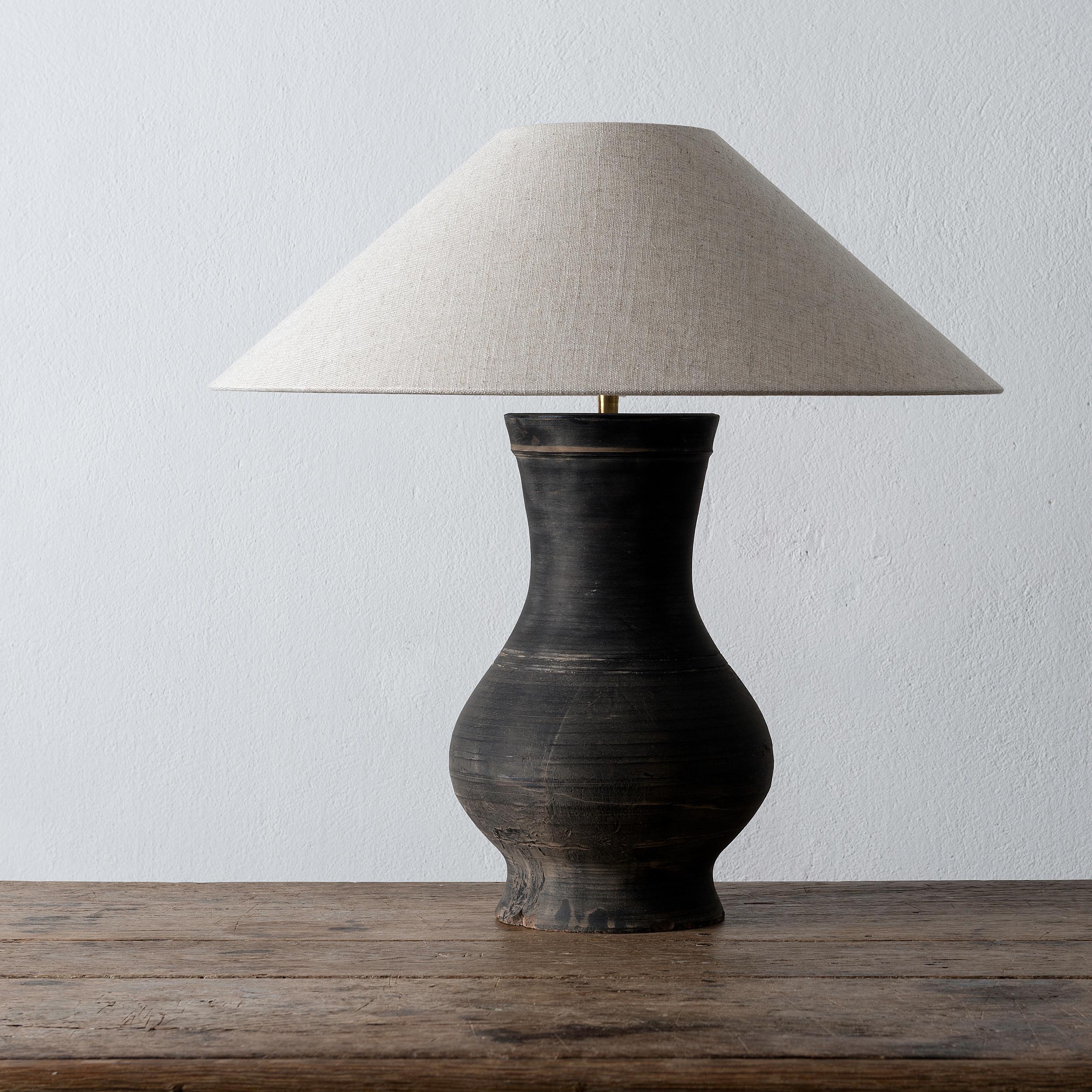 Unglazed Chinese Han Dynasty Style Lamp