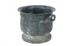 Chinese Han Dynasty-Style Patinated Bronze Footed Urn