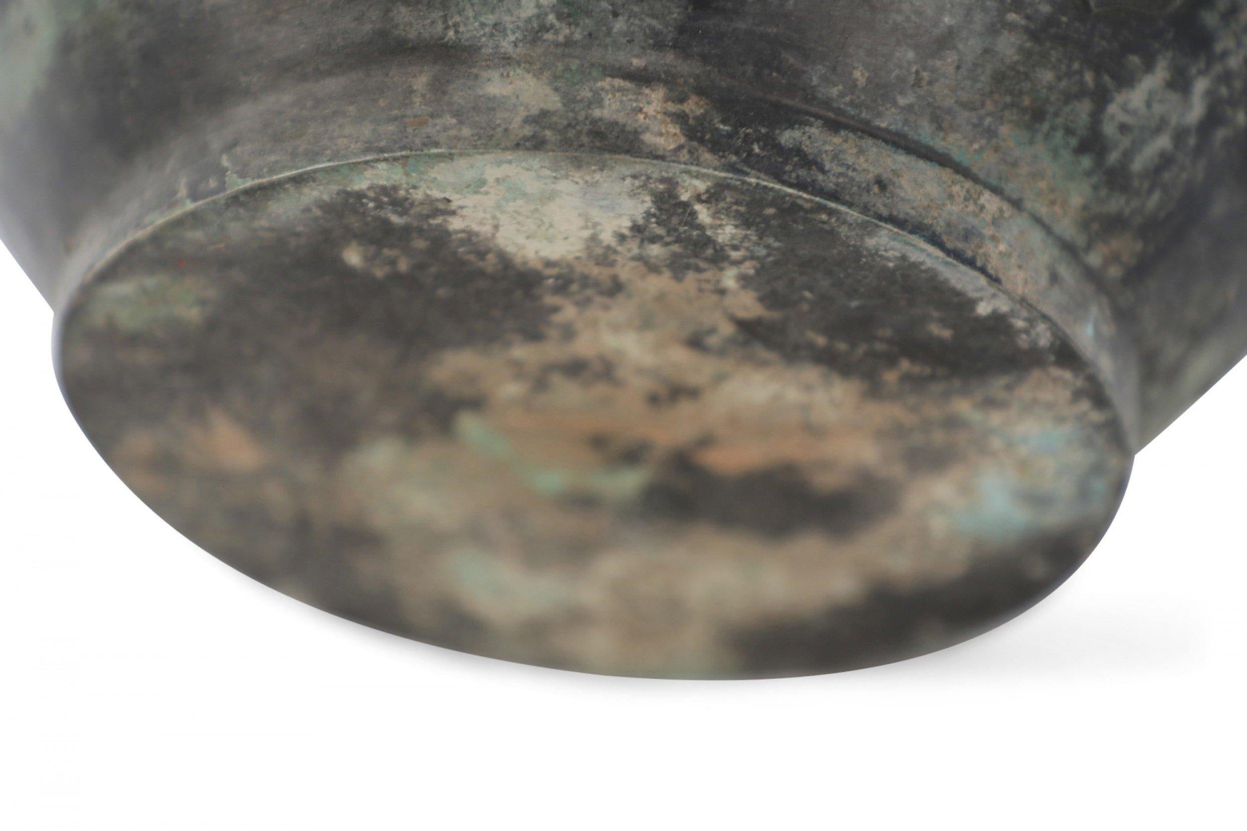 Chinese Han Dynasty-Style Patinated Bronze Handled Pot For Sale 11