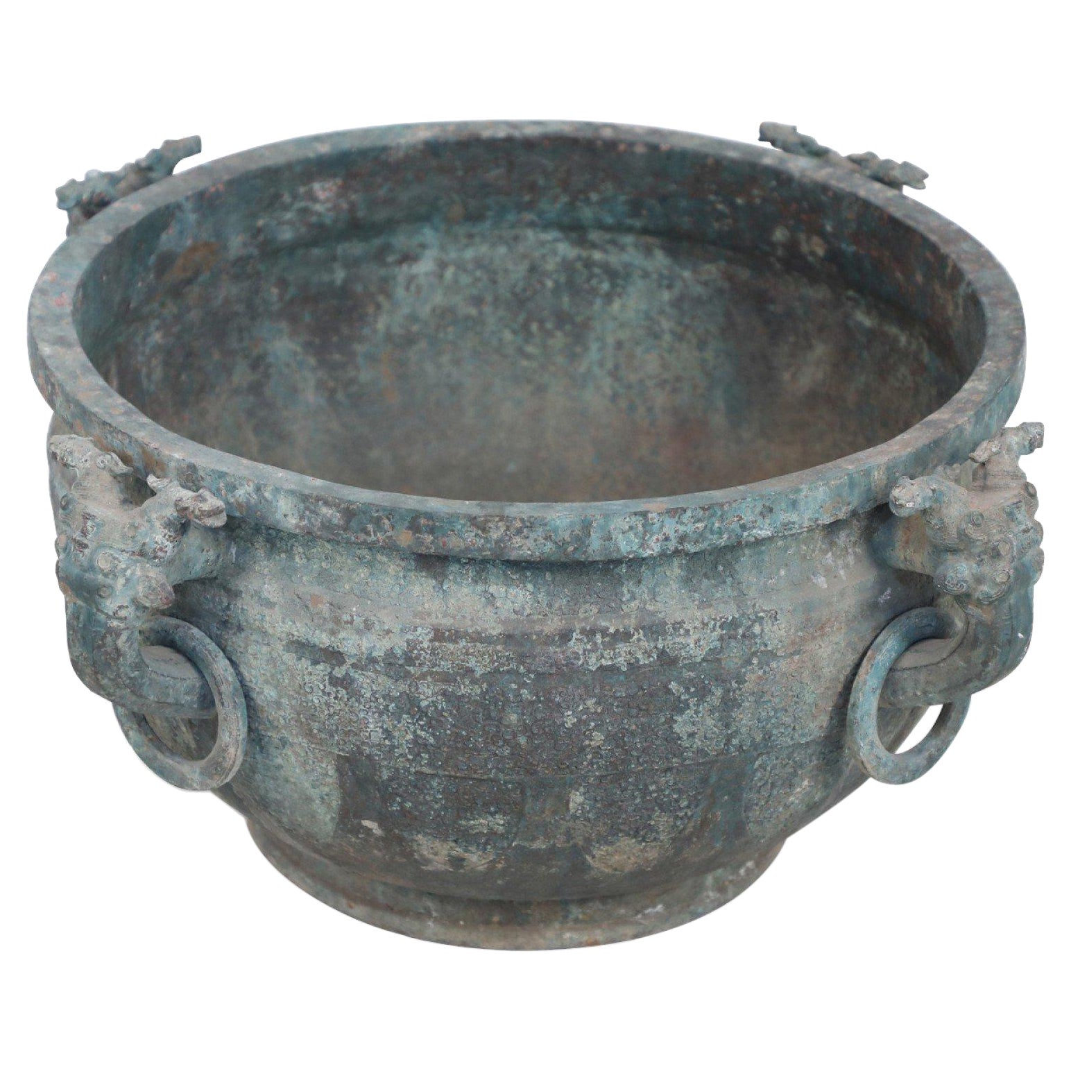 Chinesisch Han Dynasty Stil patiniert Bronze Topf