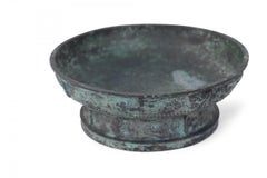 Chinese Han Dynasty-Style Patinated Bronze Shallow Bowl