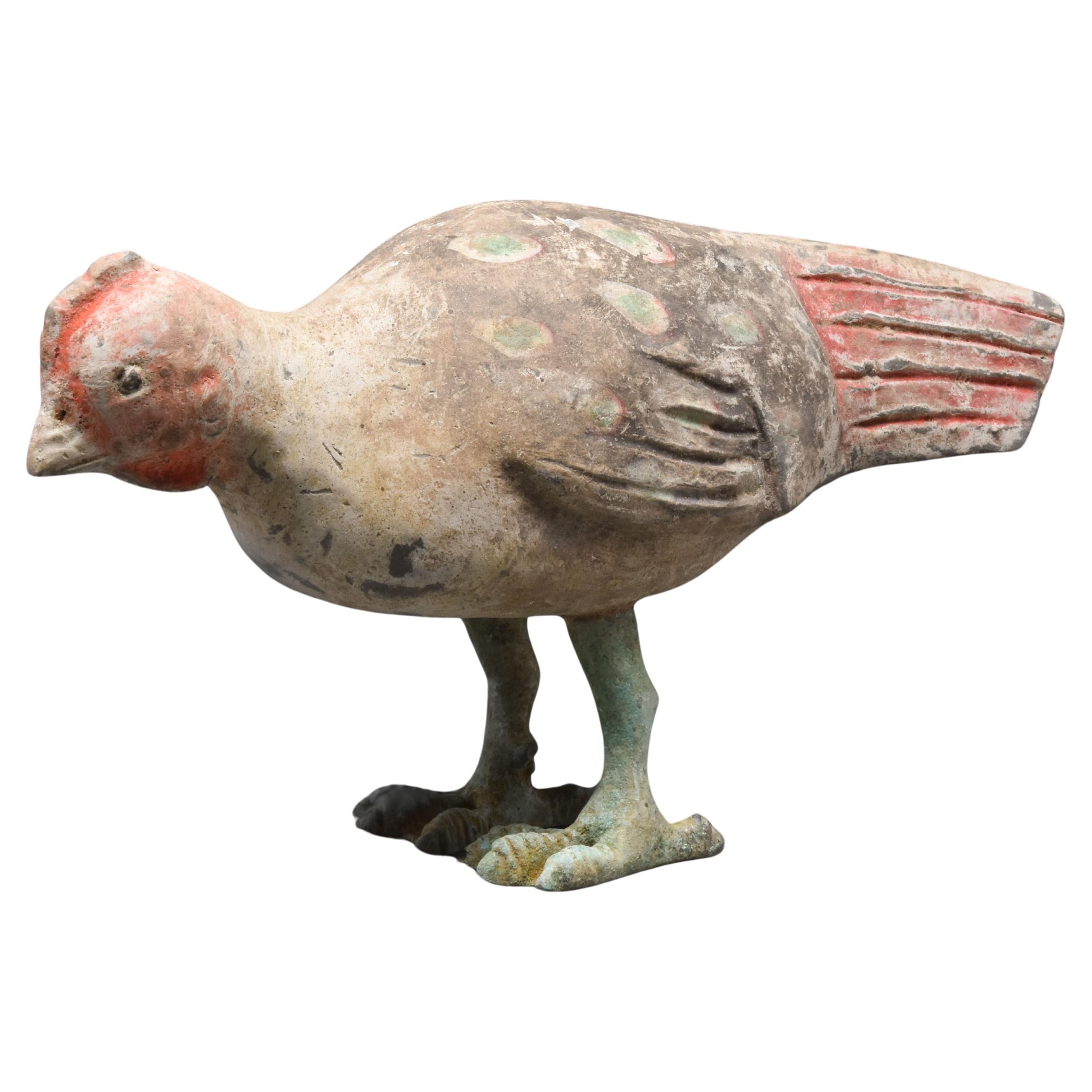 Chinese Han Dynasty Terracotta Bird - TL Tested For Sale