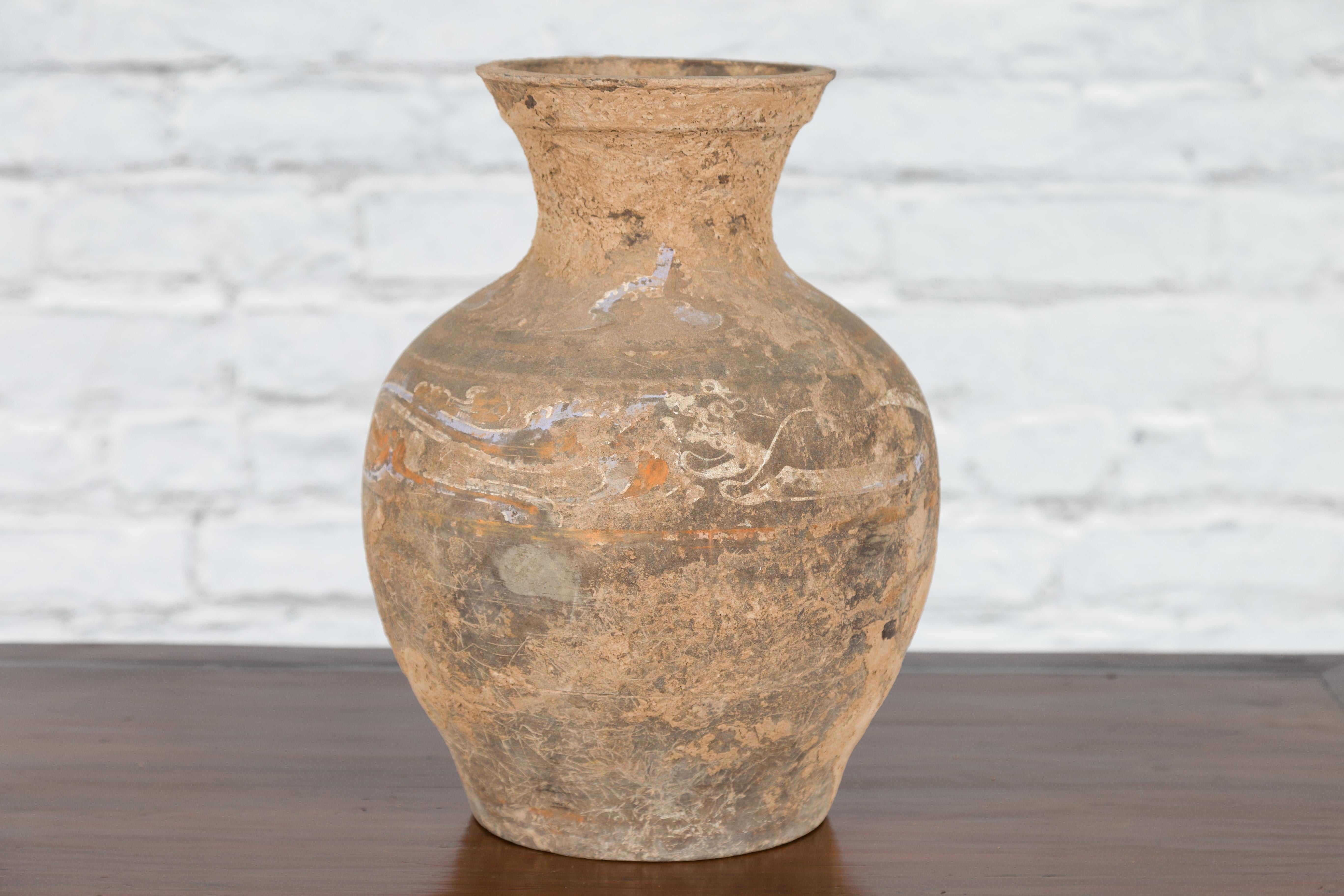 Chinese Han Dynasty Terracotta Vase with Hand-Painted Décor, circa 202 BC-200 AD 8