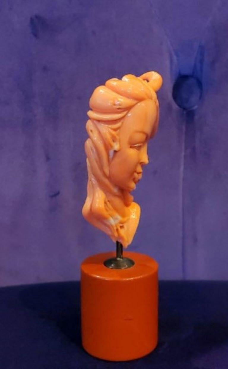Chinese Hand-Carved Coral Figure For Sale 1