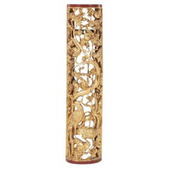 Chinese Hand Carved Gilt Fragment