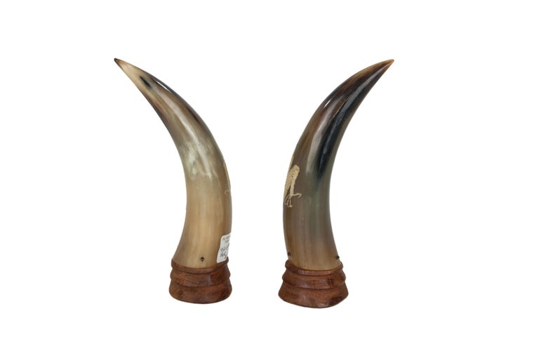 Chinese Hand Carved Horn with Dragon at 1stDibs chinese dragon horns