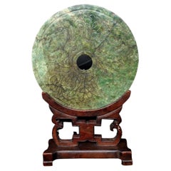 Chinese Hand Carved Jade on Wooden Stand, Ric070
