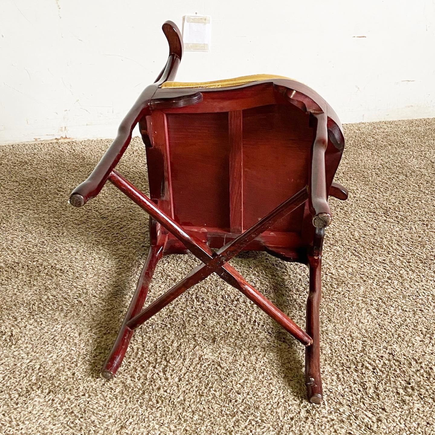 Chinese Hand Carved Rosewood Corner Chair For Sale 2