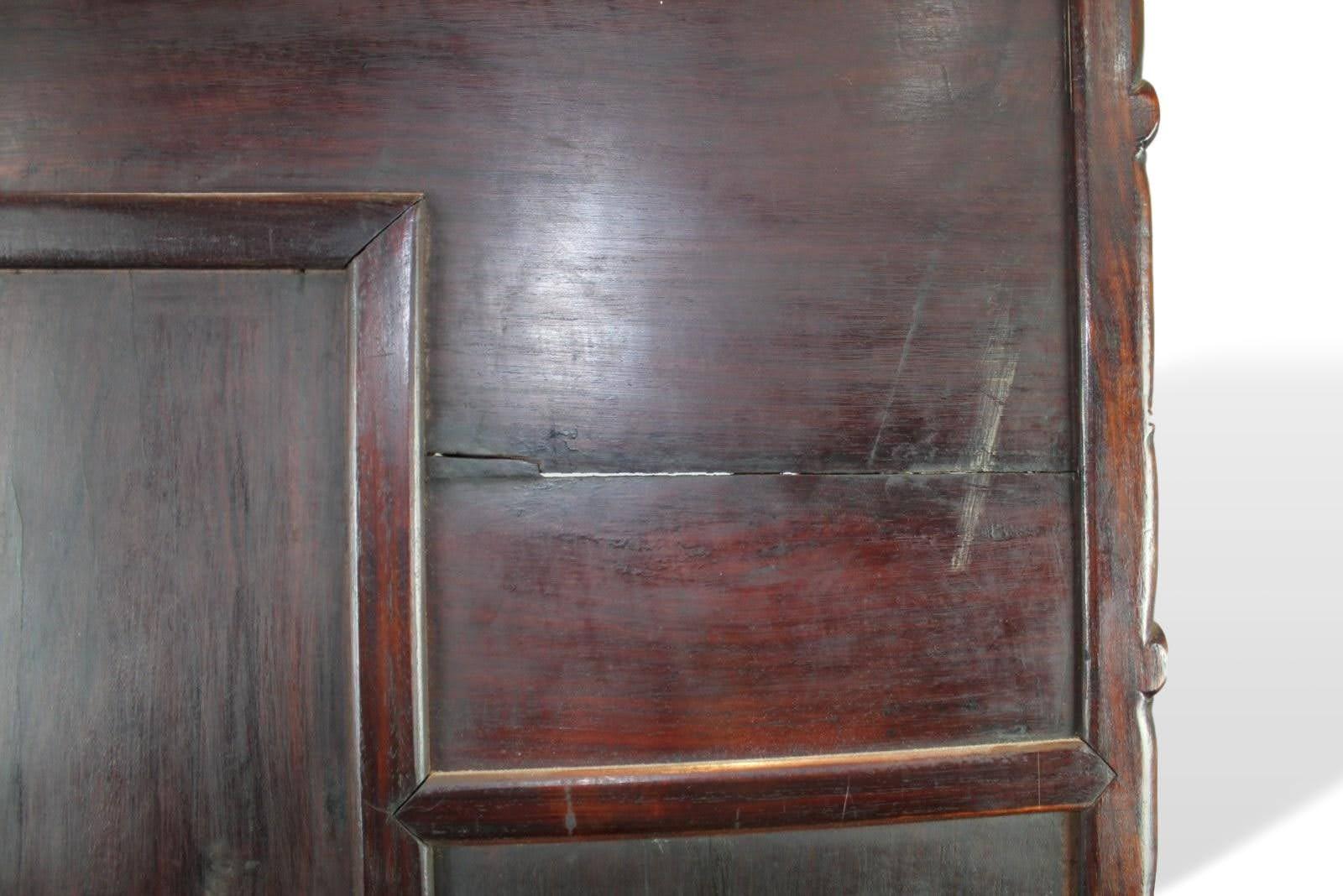 Chinese Hand Carved Rosewood Display Cabinet, Simulated Bamboo, circa 1880 2