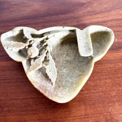 Chinese Hand Carved Soap Stone Dish and Vase - 2 Pieces