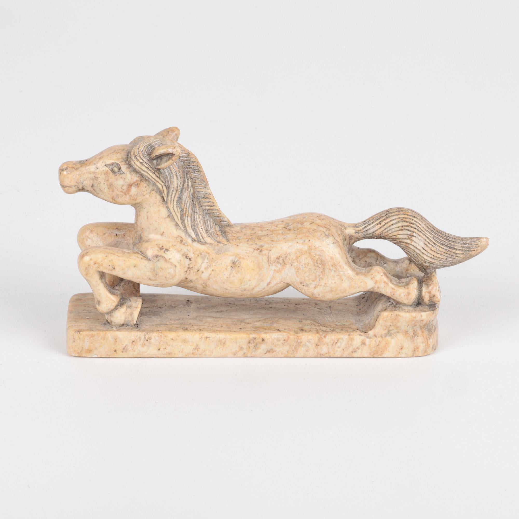 Other Chinese Hand Carved Soapstone Galloping Horse Figure
