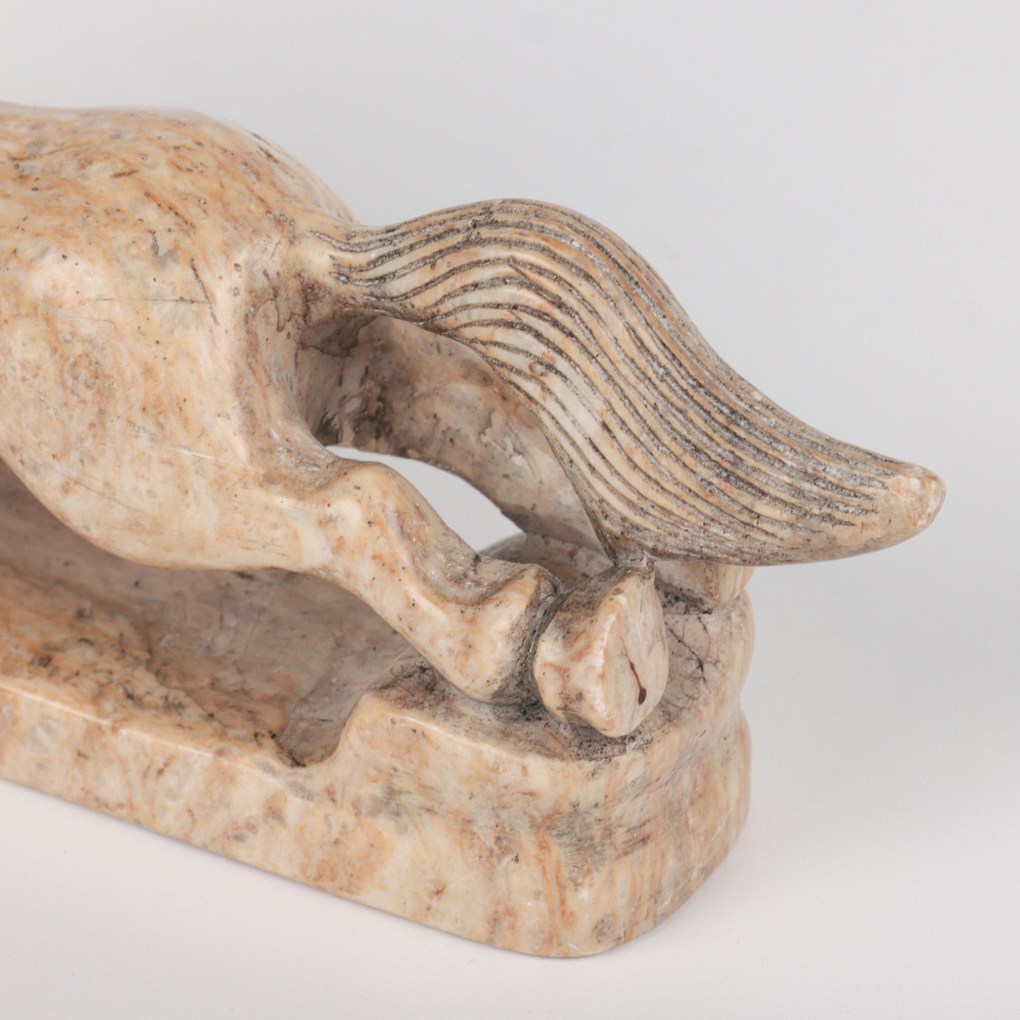 Chinese Hand Carved Soapstone Galloping Horse Figure In Good Condition In Bishop's Stortford, Hertfordshire