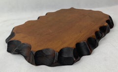 Hand Carved Wooden Naturalistic Edged Display Stand-China c. 1900