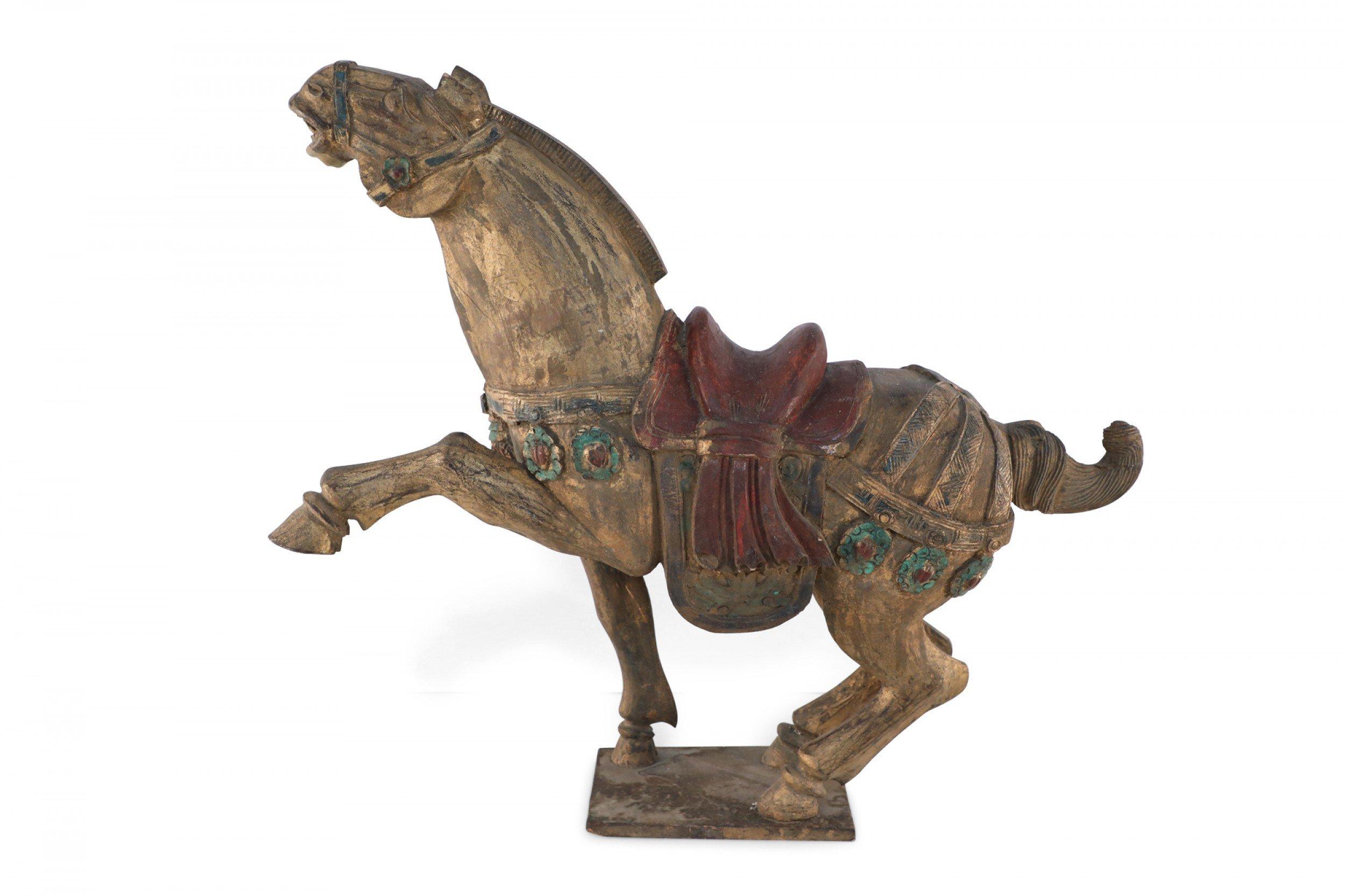 Chinese Hand-Carved Wooden Horse Figure 4