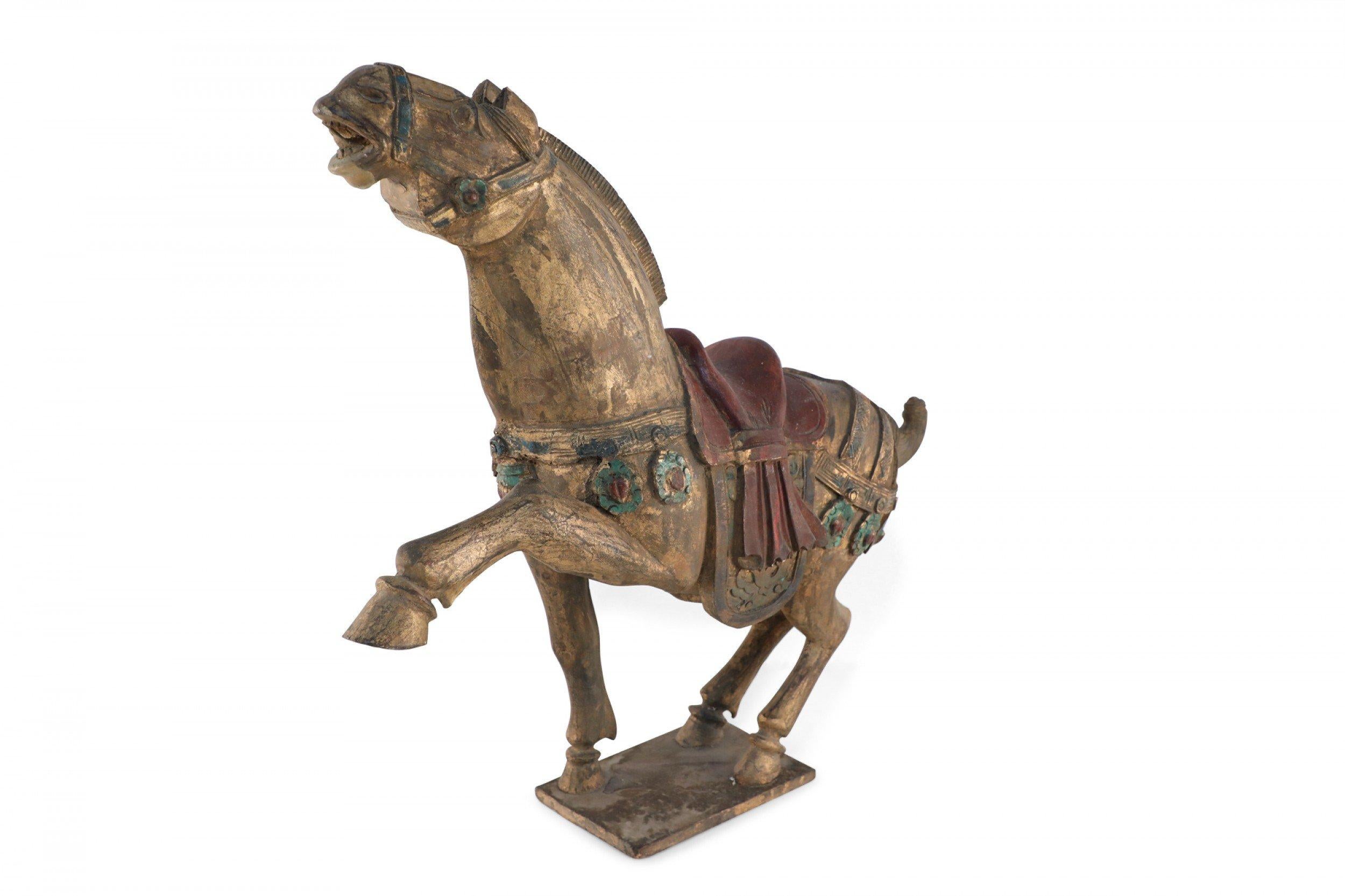 Chinese Hand-Carved Wooden Horse Figure 5