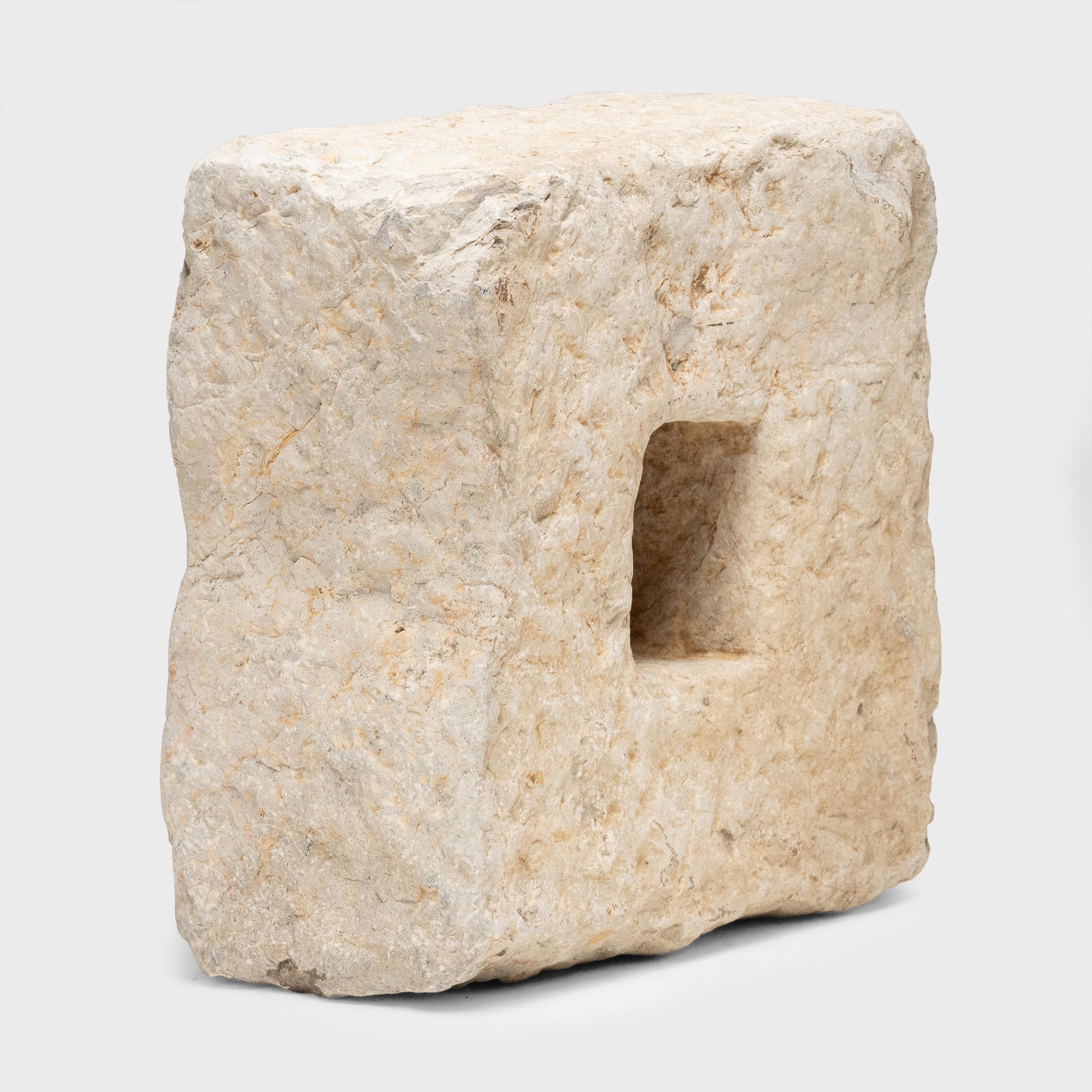 Minimalist Chinese Hand-Chiseled Anchor Stone, c. 1850