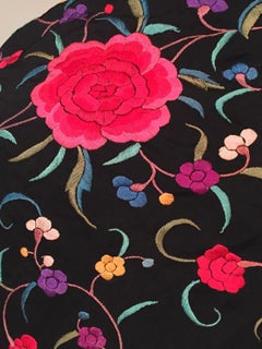 Chinese Hand Embroidered Silk Shawl