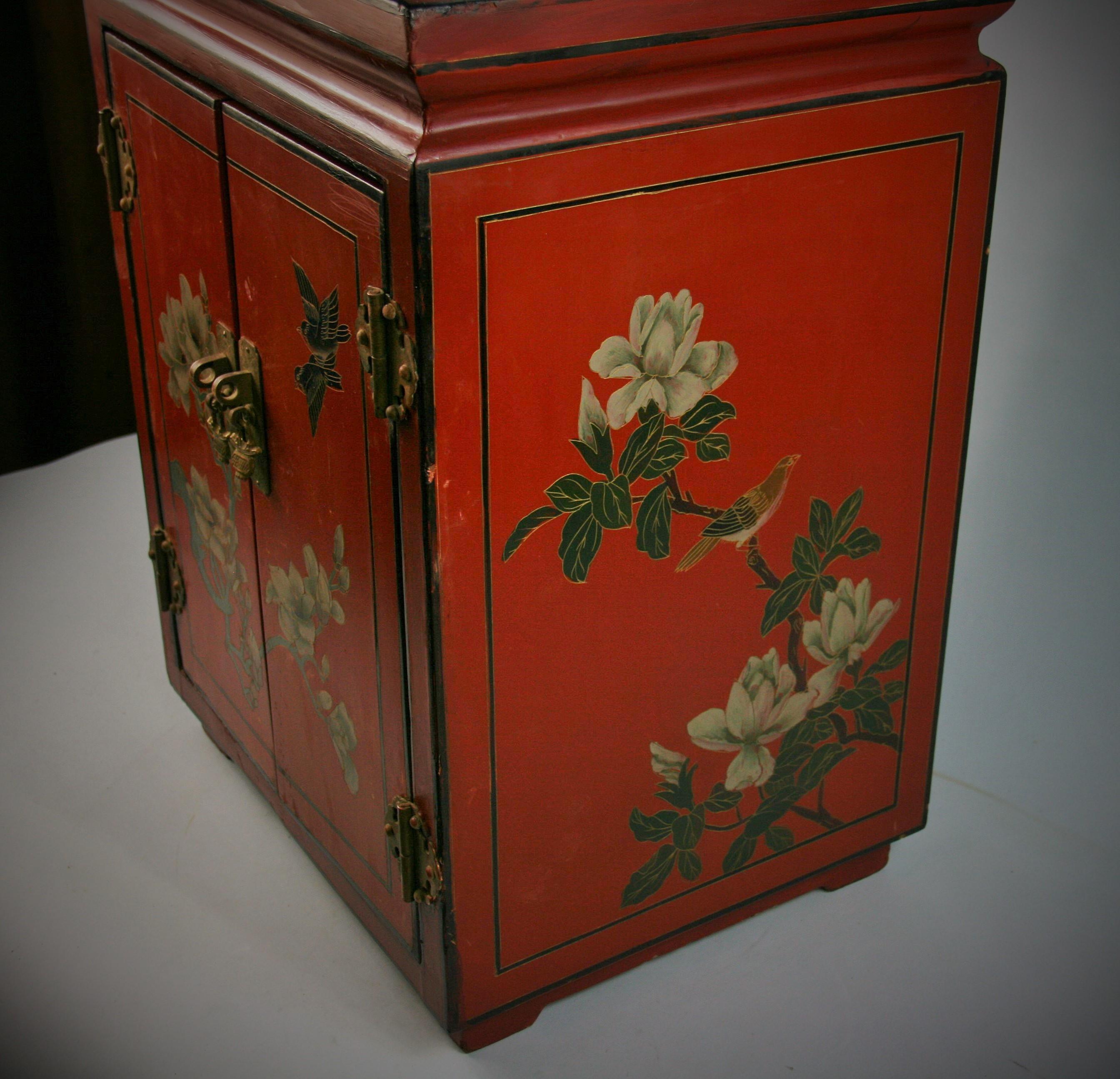 asian side table cabinet