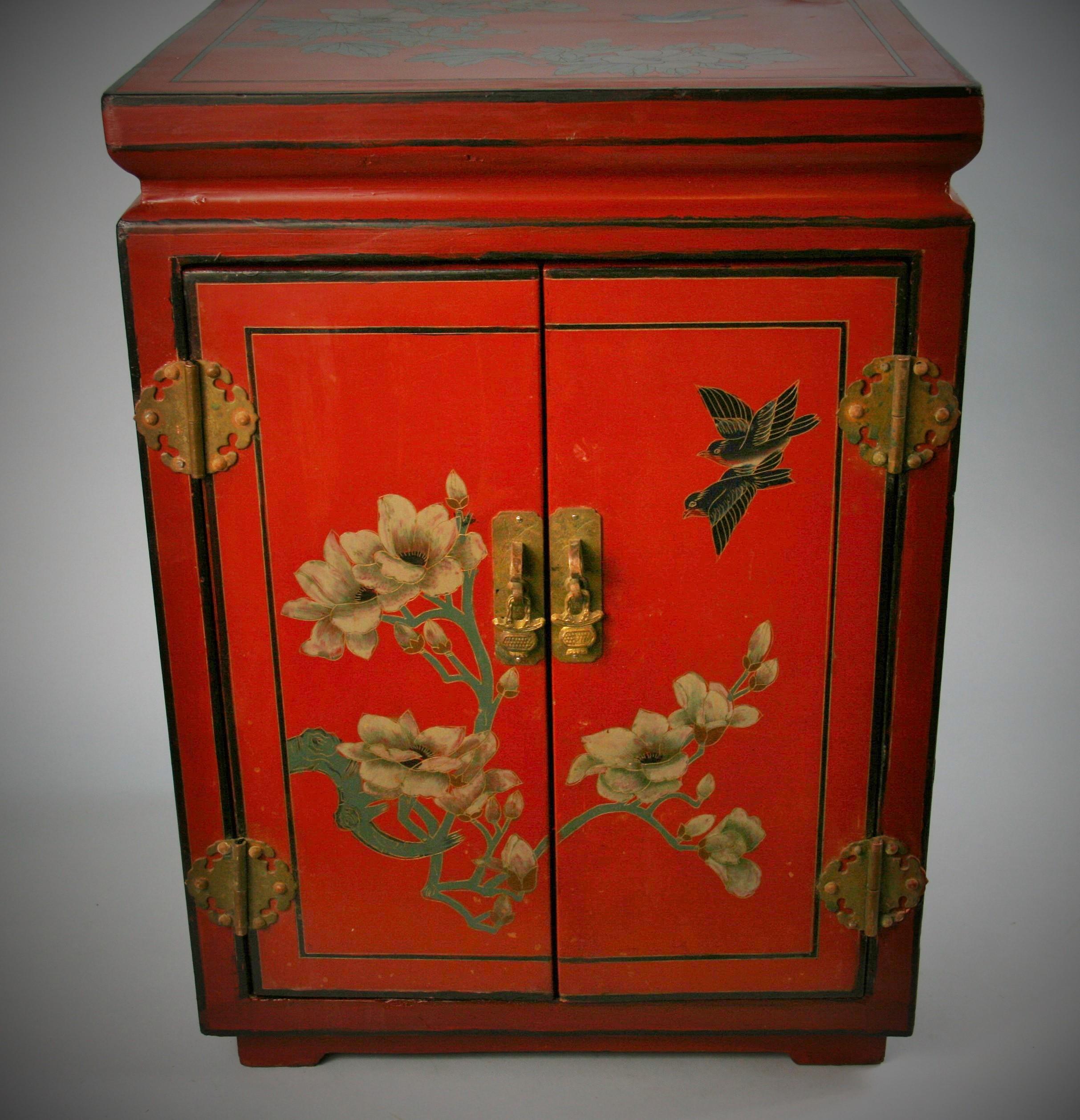 hand painted chinese cabinet