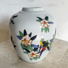 Chinese Hand Painted Floral Porcelain Vase