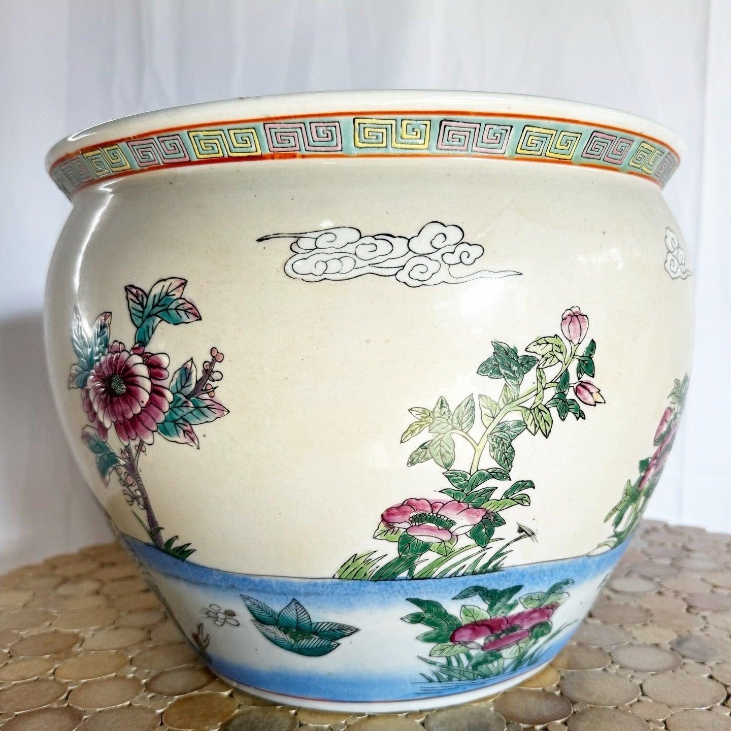 Chinois Vase/plante chinois en porcelaine peint à la main en vente