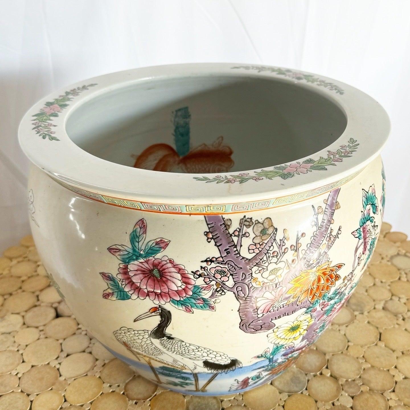 Vase/plante chinois en porcelaine peint à la main en vente 1