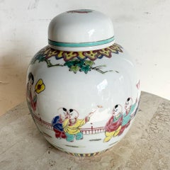 Chinese Hand Painted Porcelain Ginger Jar