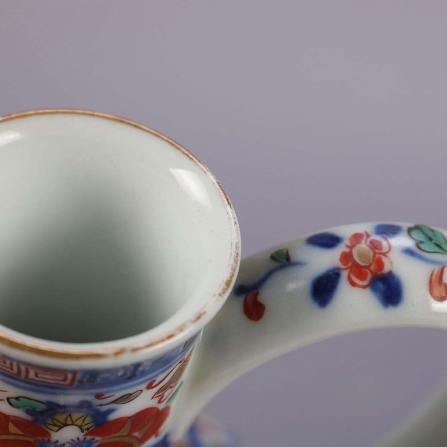 Chinese Hand Painted Porcelain Jug with Phoenix, Dragons and Lotus, Signed 1