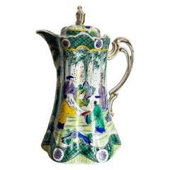 Jarra de porcelana china pintada a mano