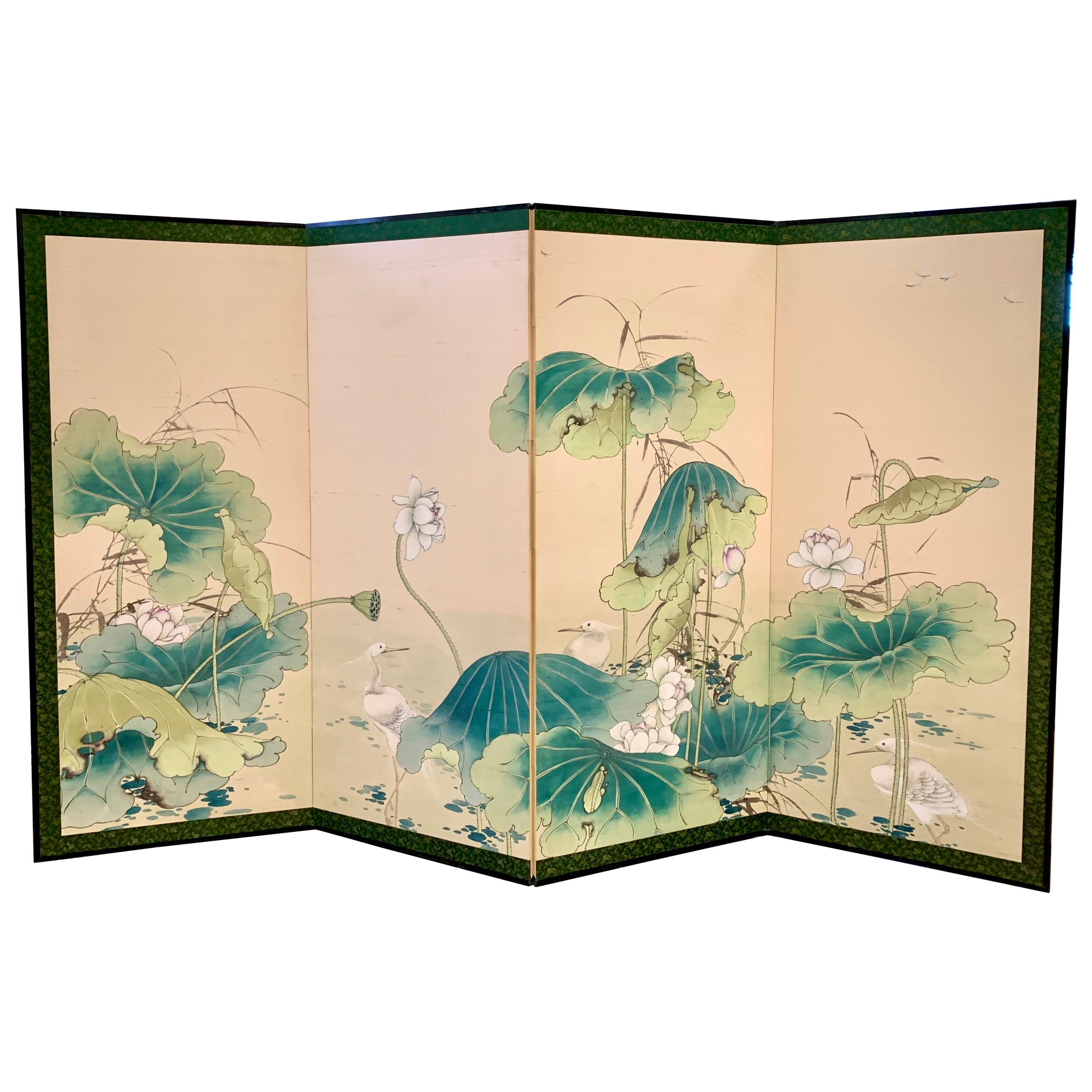 Chinese Hand Painted Screen Room Divider Expandable at 1stDibs