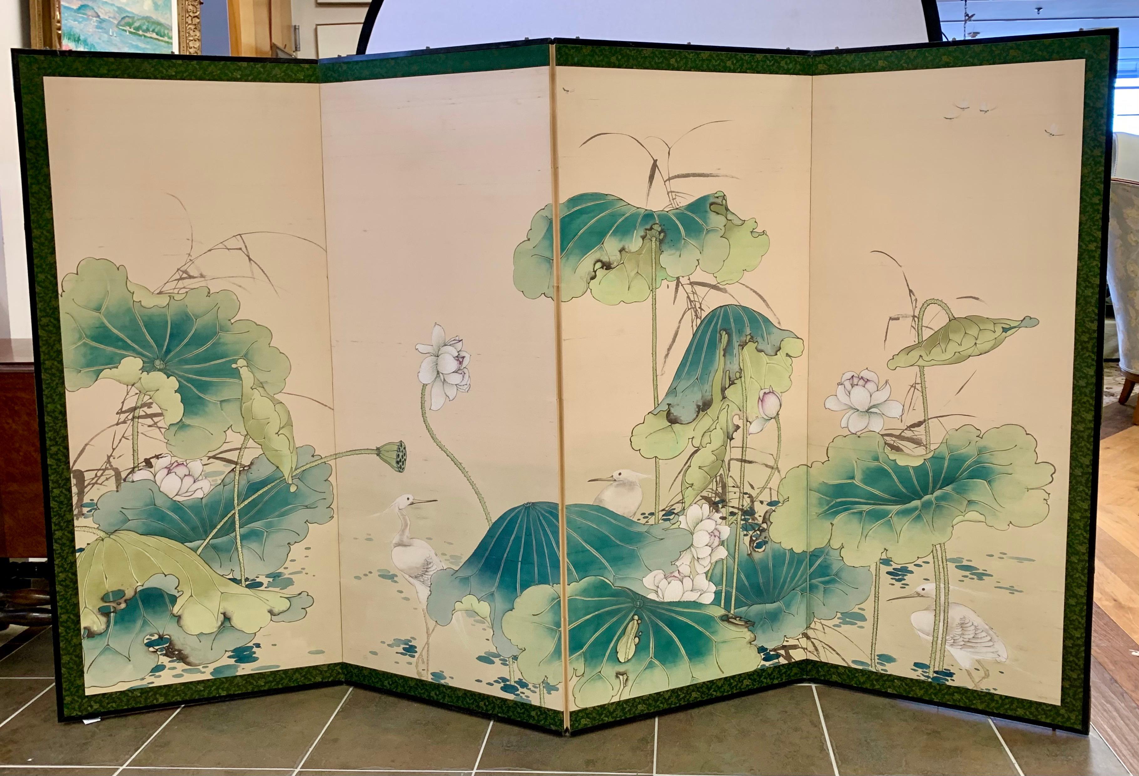 Chinese Hand Painted Screen Room Divider Expandable at 1stDibs