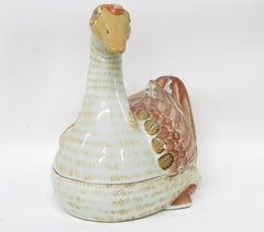 Chinese Hand-Painted Tureen in the Form of a Goose