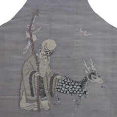 Chinesisches, handgenähtes, besticktes und bemaltes, gerahmtes Seidentafelbild mit Blumenmotiv, 20. Jahrhundert