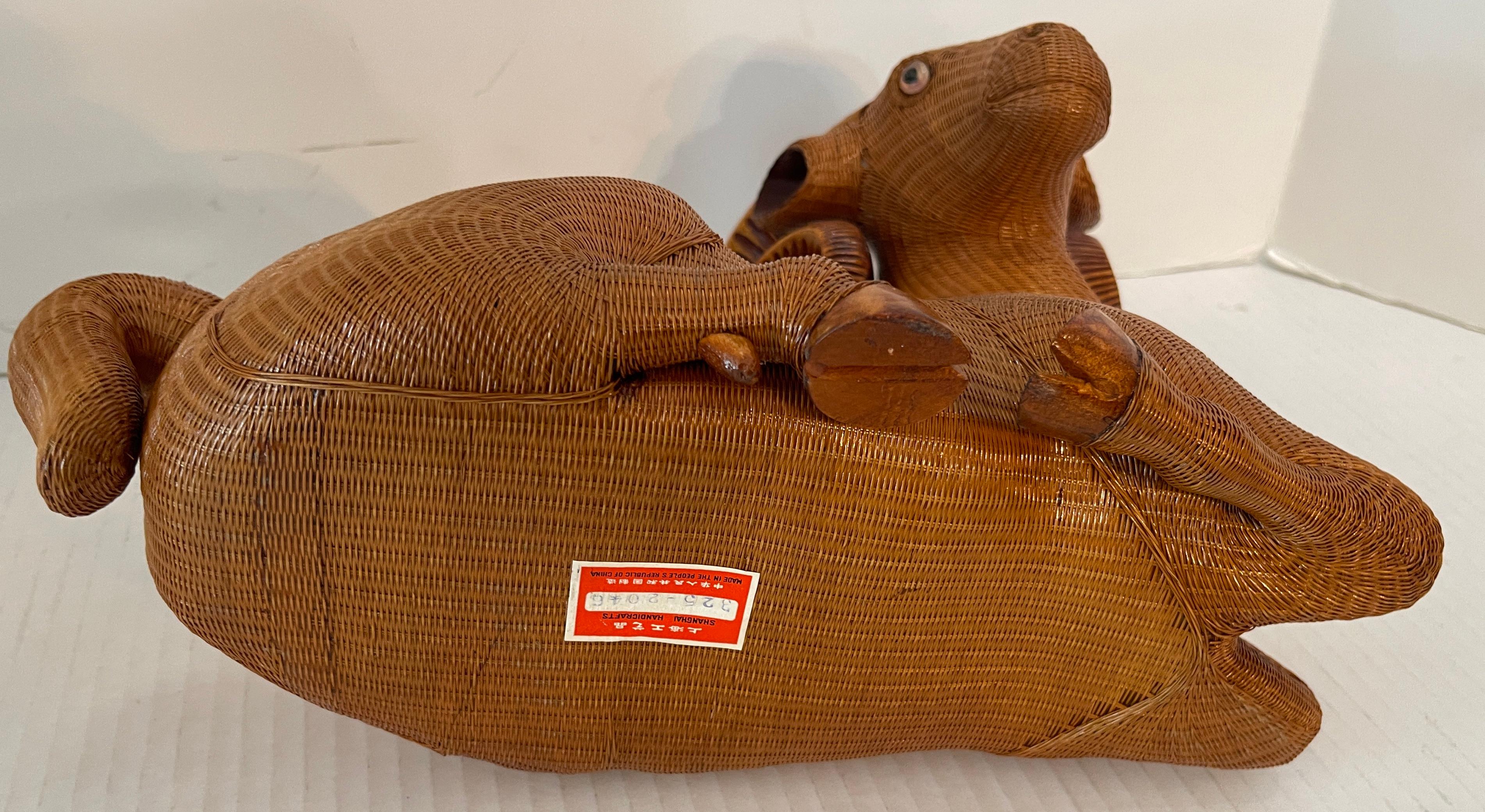 Chinese Hand Woven  Wicker Ram Box, Shanghai Collection 9
