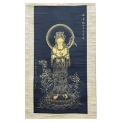 Chinese Handpainting Guanyin Scroll on Fine Paper – Traditional Buddhist Art