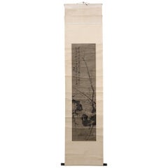 Chinese Hanging Scroll of Prunus Branches, circa 1850