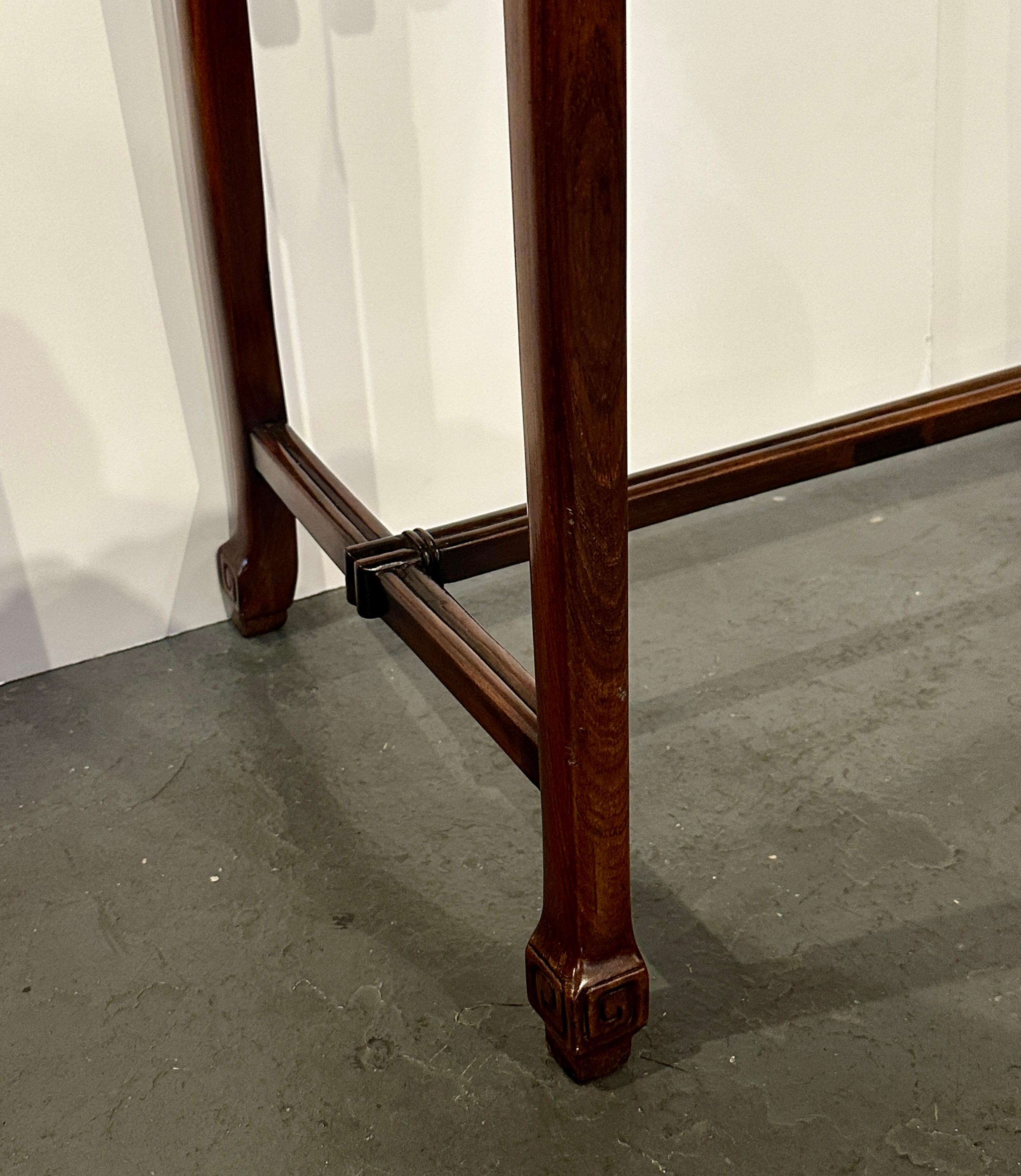 19th Century Chinese Hardwood Console with Marble Insets For Sale