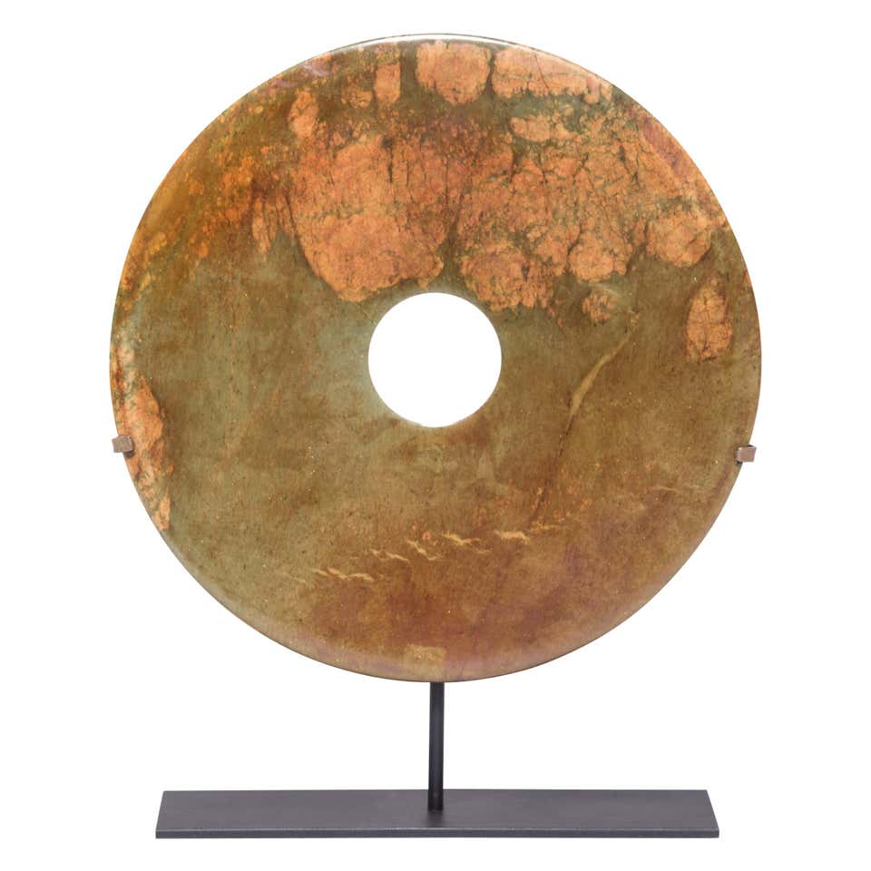 Chinese Hardstone Bi Disc at 1stDibs