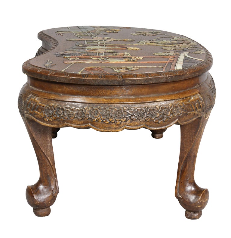 Chinese Hardstone Mounted Coffee Table For Sale 8