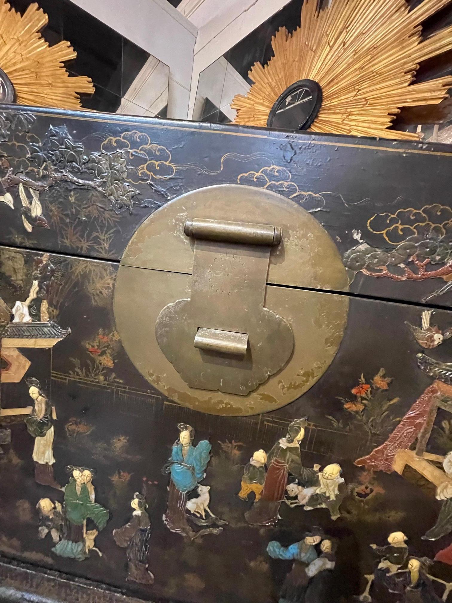 Chinese Hardstone Trunk For Sale 5
