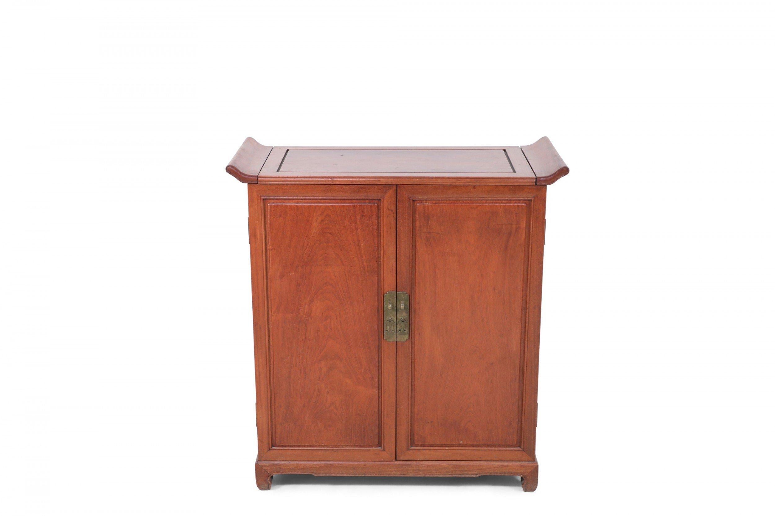 Chinese Hardwood Bar Cabinet with Shou Carvings For Sale 5